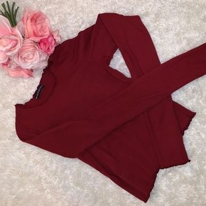 Brandy Melville Tops - NWOT Brandy Melville Thick Cotton Ruffle Top Brandy Melville Tops - NWOT Brandy Melville Thick Cotton Ruffle Top